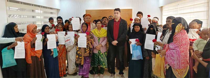 ব্রাহ্মণবাড়িয়ায় ১৯টি ভূমিহীন অসহায় পরিবারের মাঝে ঘর হস্তান্তর