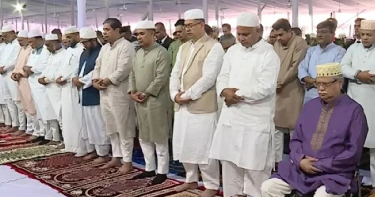 জাতীয় ঈদগাহে প্রধান জামাত অনুষ্ঠিত, অংশ নেন রাষ্ট্রপতি ও প্রধানমন্ত্রী
